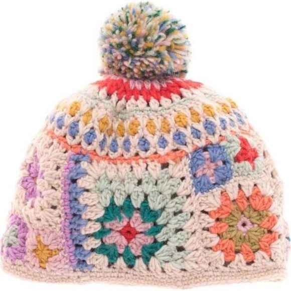 Granny Square vintage beanie hat handmade crochet - Picture 11 of 11